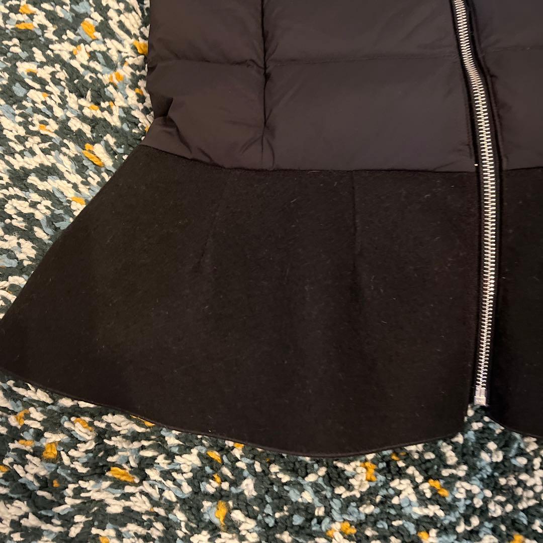 sono ソーノ ペプラムダウンベスト　ブラック　サイズ1