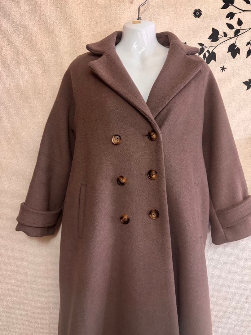 コヒナ XS バックフレアチェスターコート ロング丈 Aライン ウール