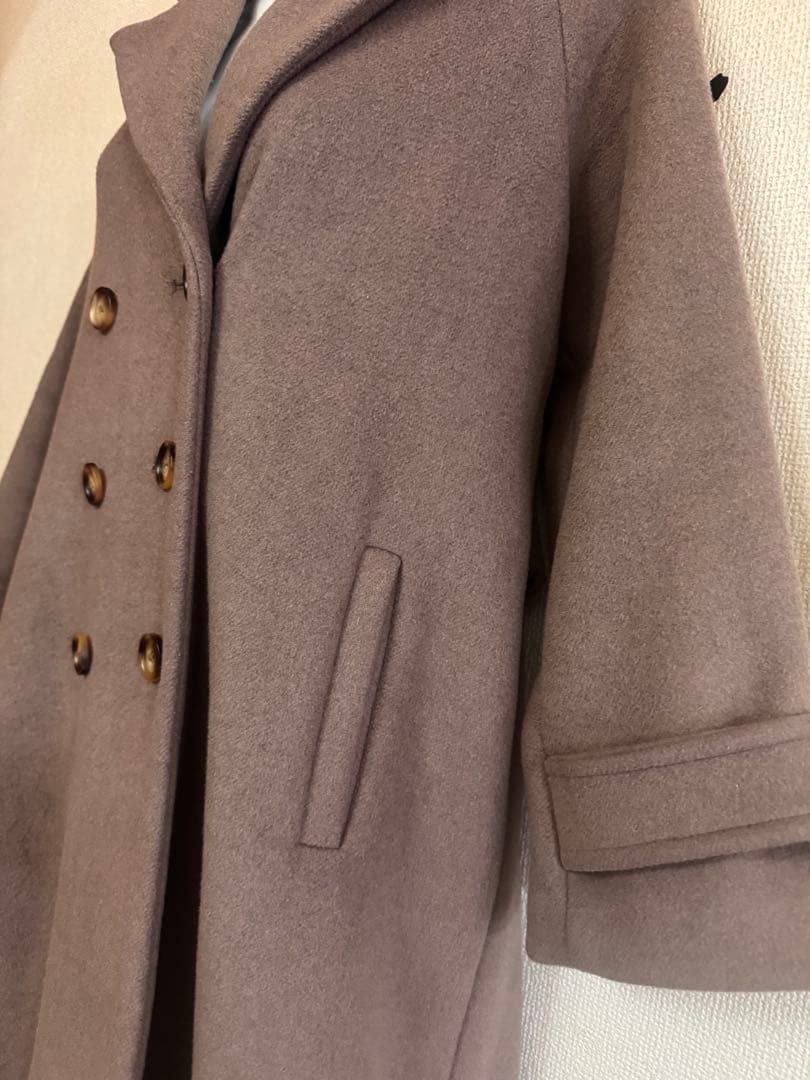 コヒナ XS バックフレアチェスターコート ロング丈 Aライン ウール