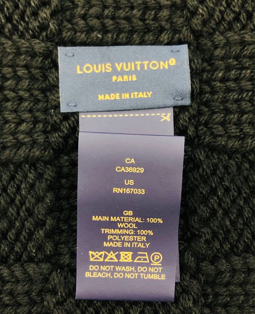 未使用！ LOUIS VUITTON ルイヴィトン ウール マフラー ブラック