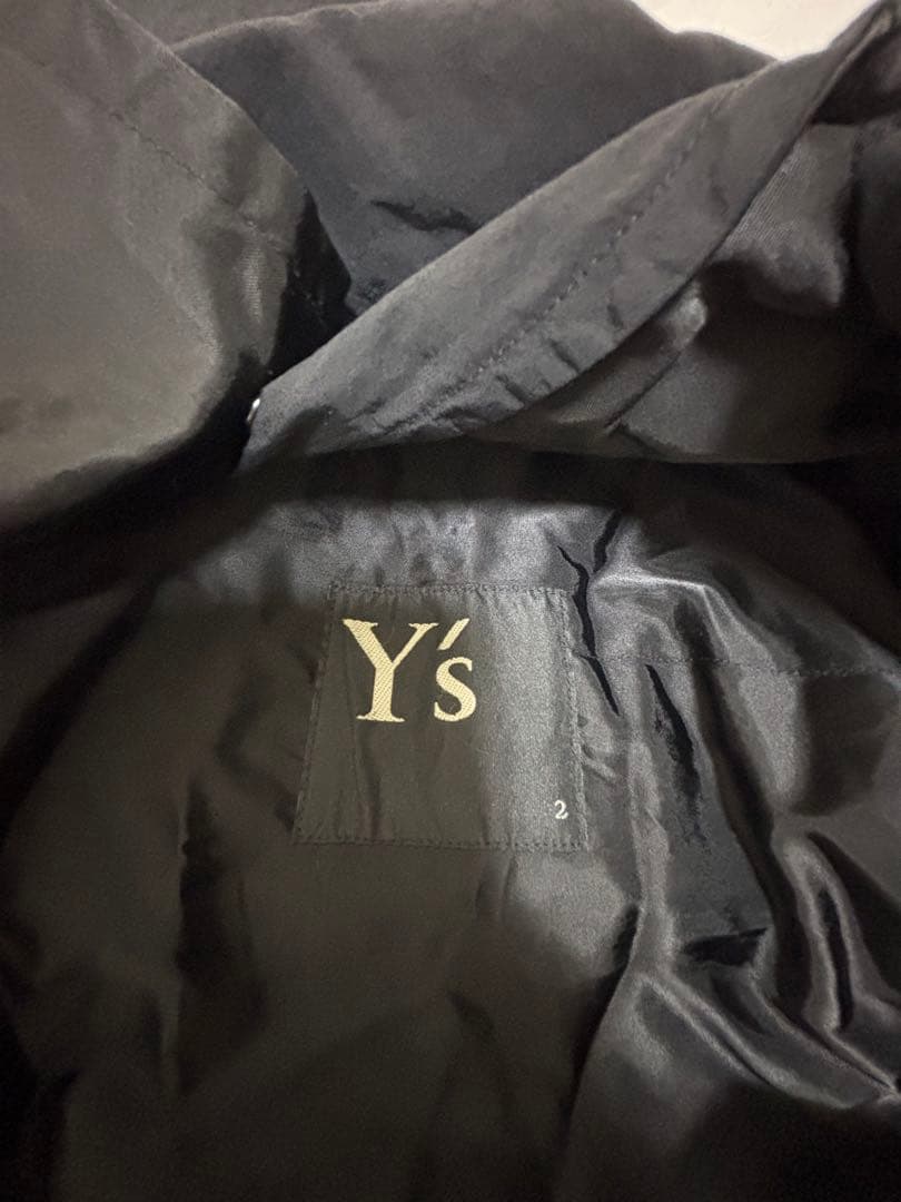 Y'sナイロン ケープ ポンチョ アシンメトリー ジャケット(黒)