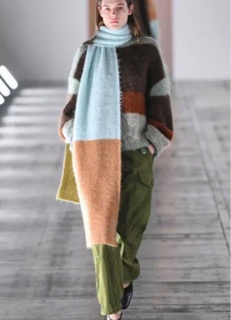 YOKE ヨーク23aw キッドモヘアウールスカーフ　ランウェイ着用モデル