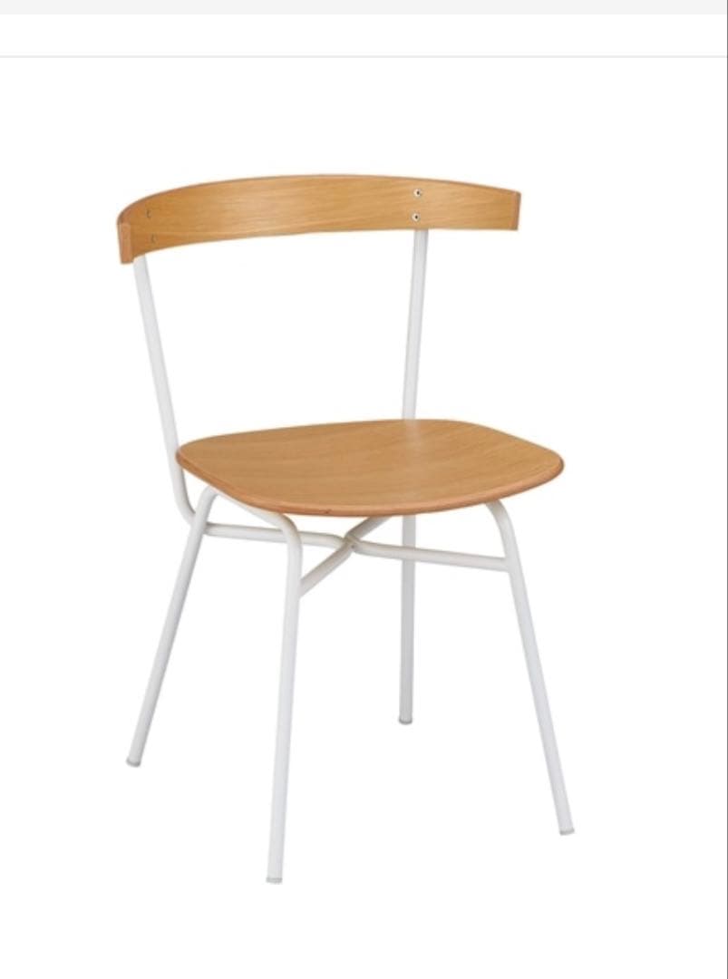 IDEE フェレ チェア ウッドシート ホワイト×ナチュラル　１脚