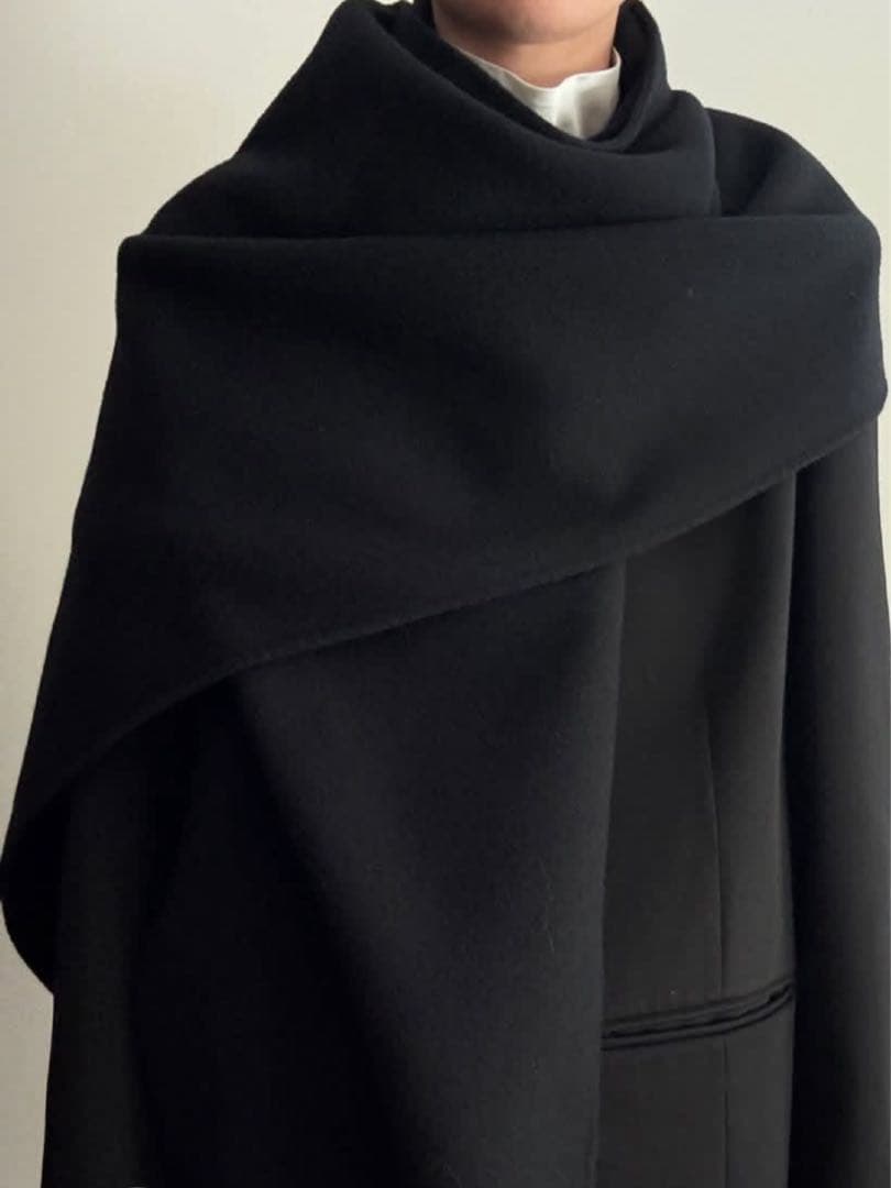 【新品未使用タグ付き】digne throw shawl coat ブラック