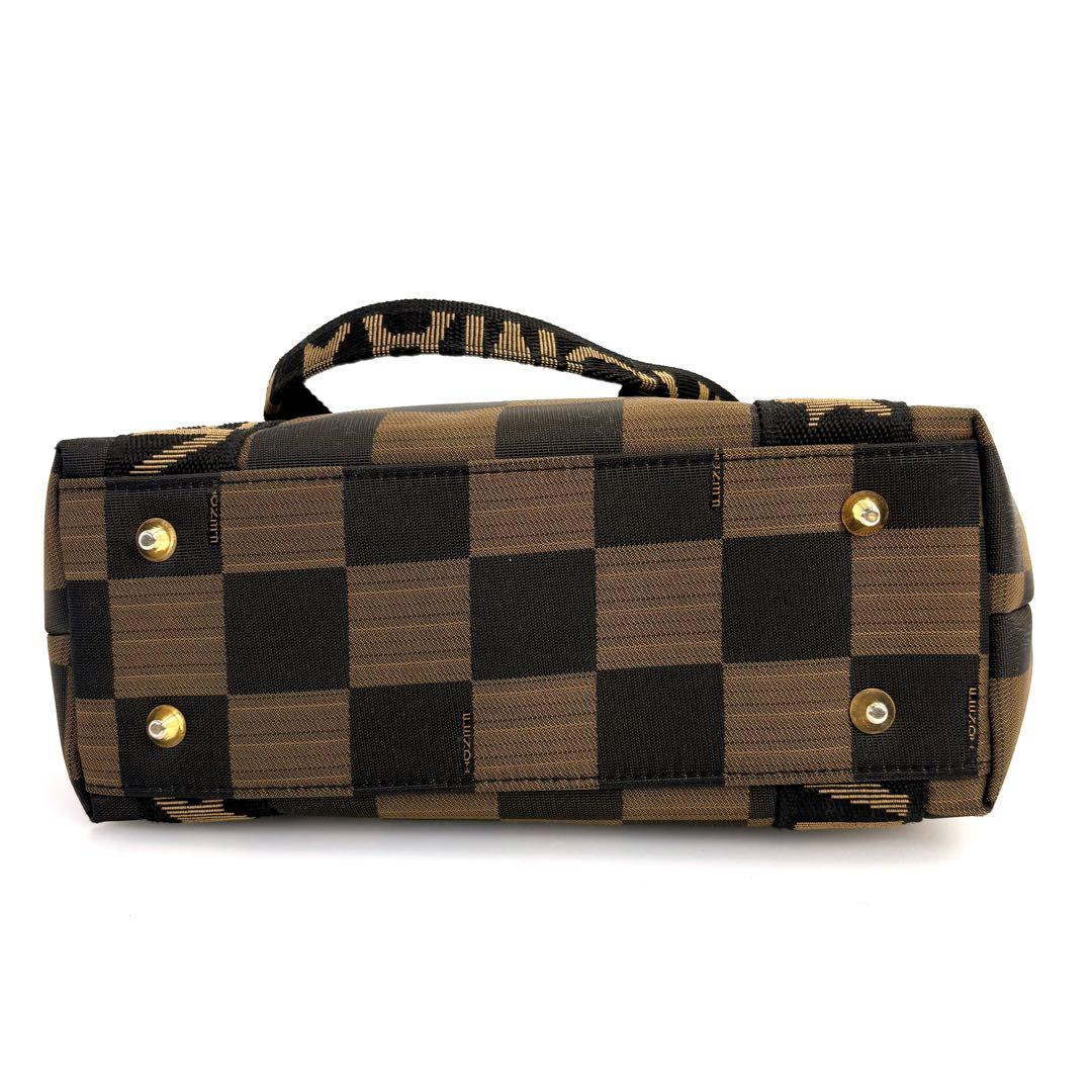 ✨超美品✨FENDI ポーチ付きミニトートバッグ ハンドバッグブロックチェック