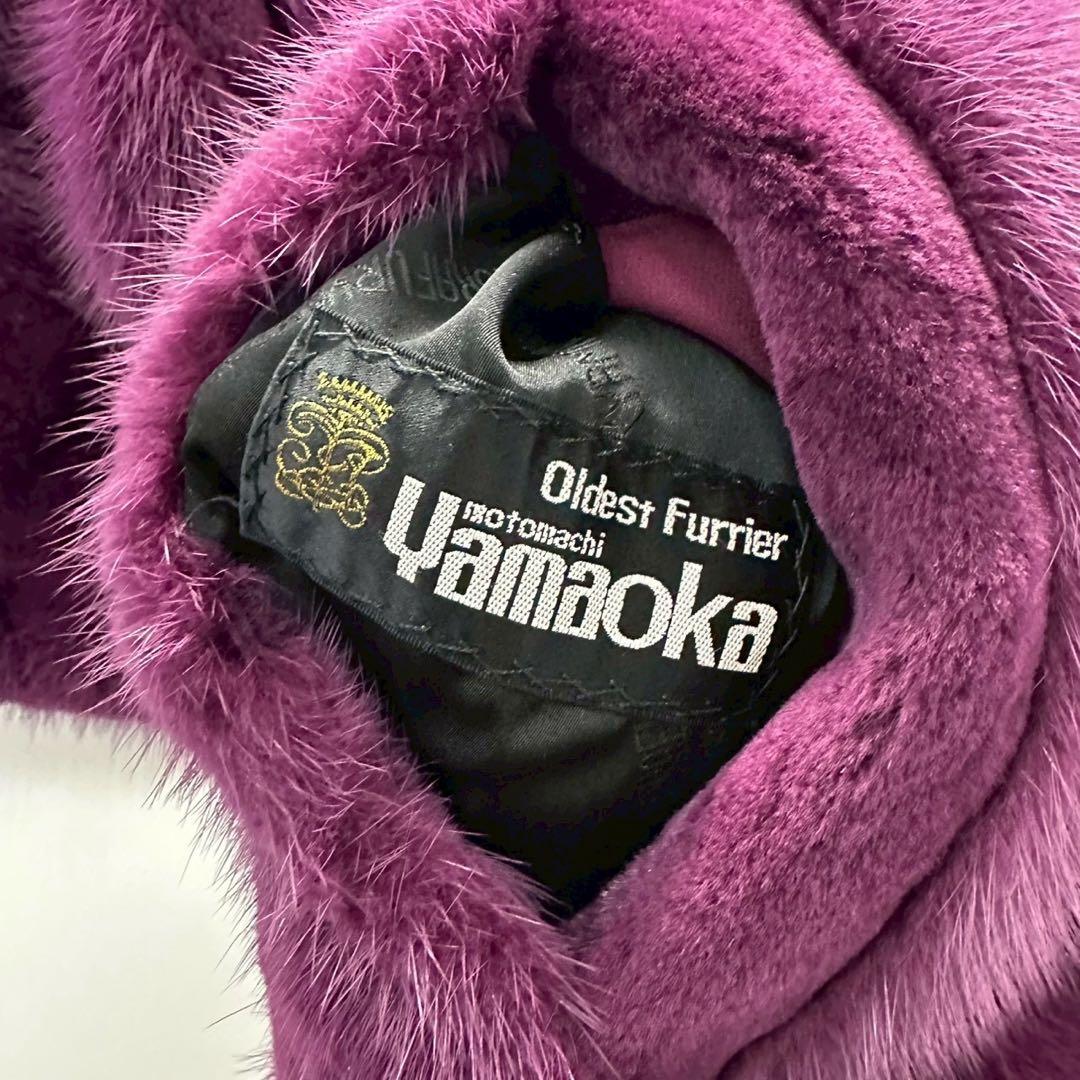 希少カラー◎パープル ミンク ファーコート リバーシブル 毛皮　ショート丈