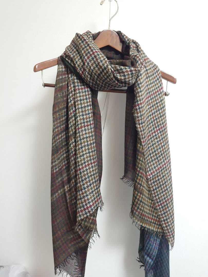 ファリエロ サルティ　Faliero Sarti　ストール　千鳥格子　グラデ