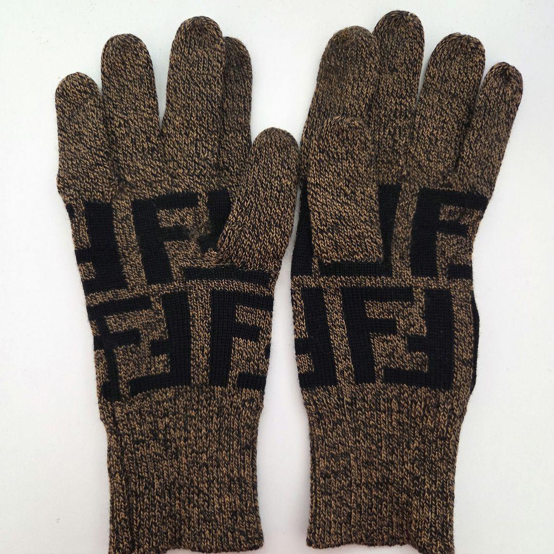 FENDI フェンディ ズッカ柄 手袋 イタリア製 美品