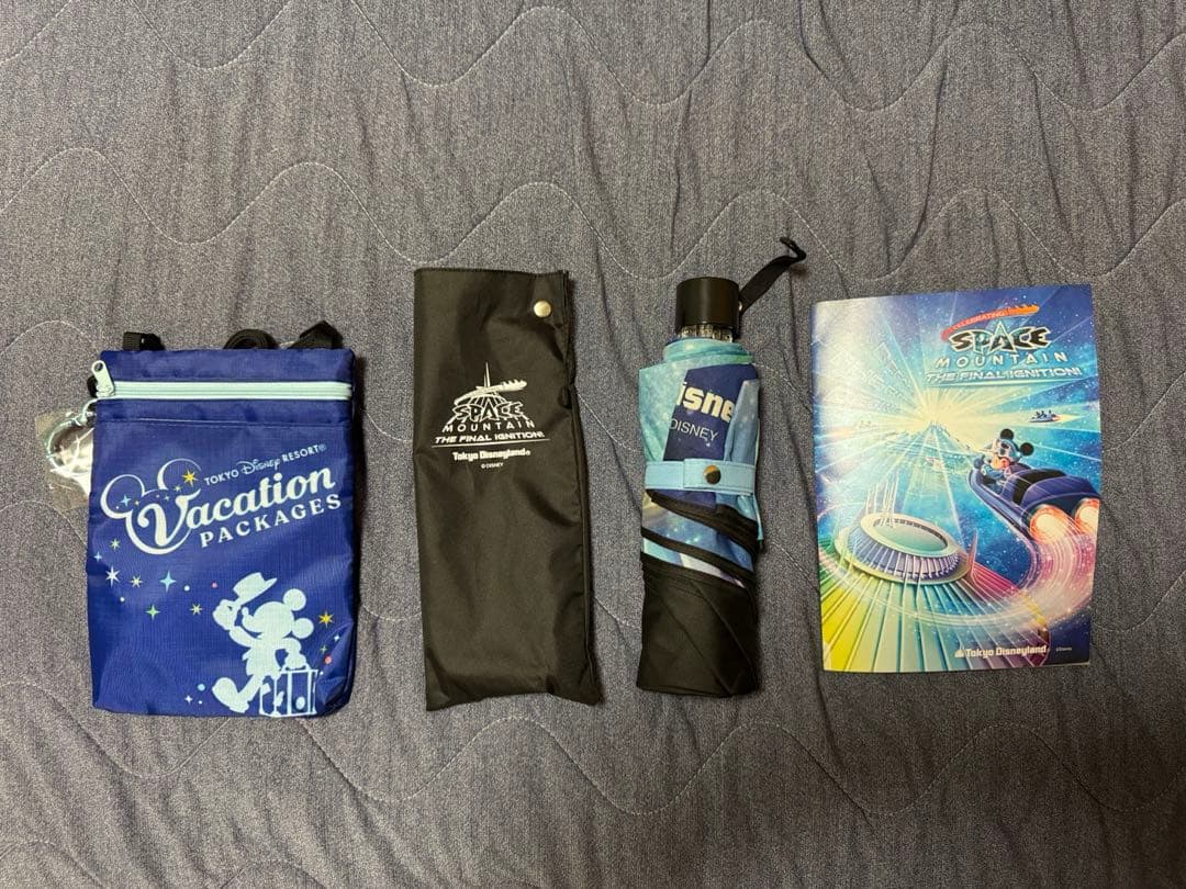 スペース・マウンテン最終日搭乗キャンペーン　日傘　搭乗証明書　おまけ付き