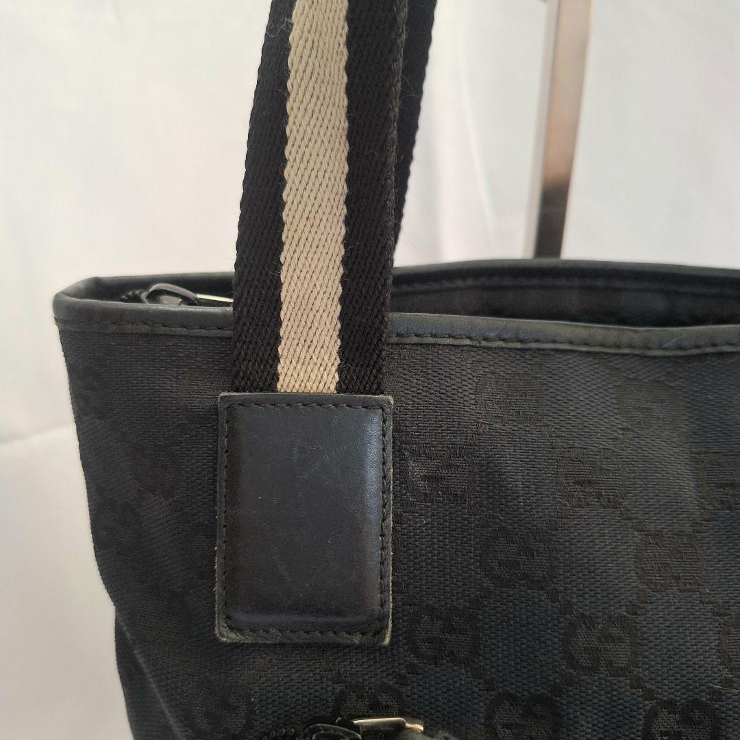 GUCCI / グッチ GG柄 トートバッグ ハンドバッグ シェリーライン 黒