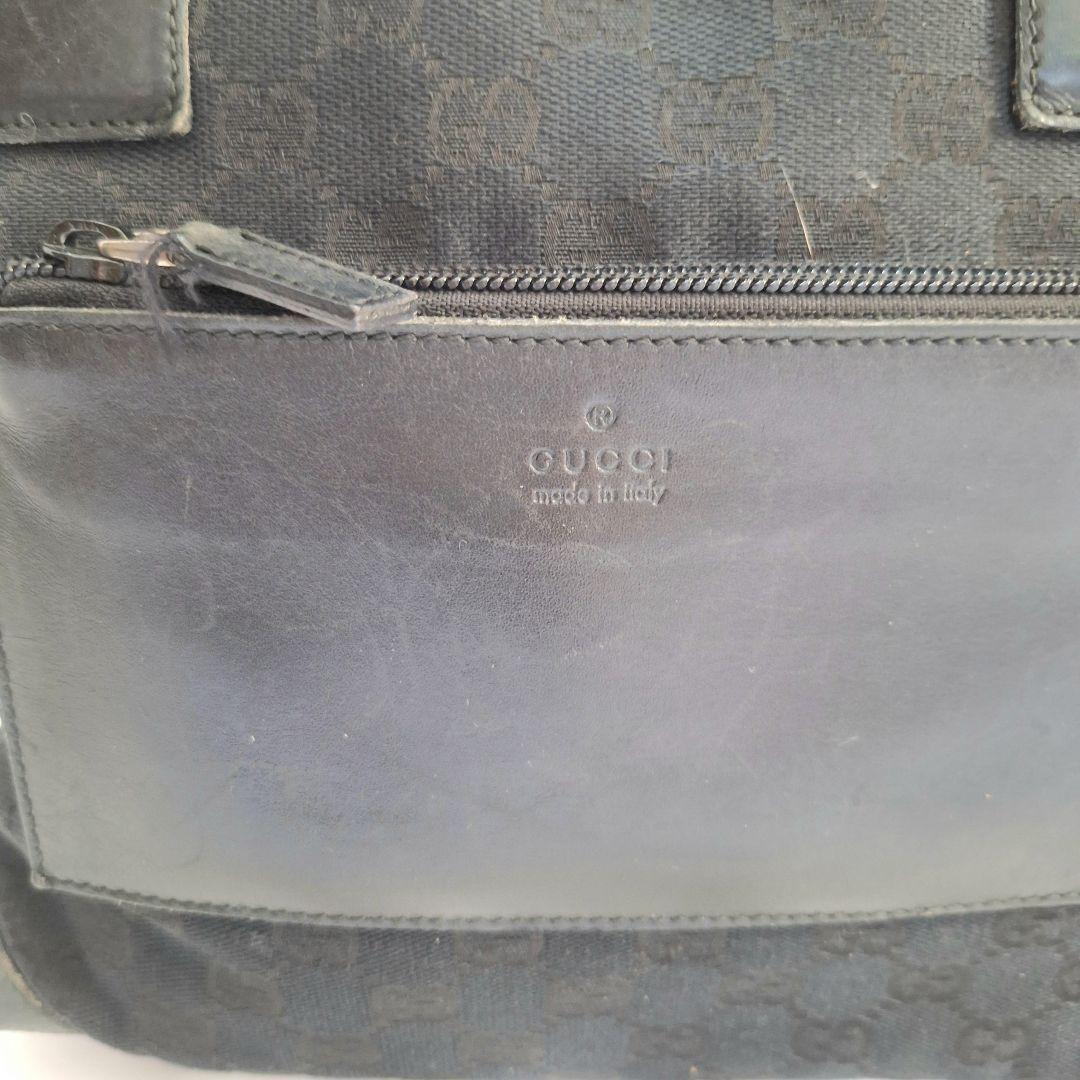 GUCCI / グッチ GG柄 トートバッグ ハンドバッグ シェリーライン 黒