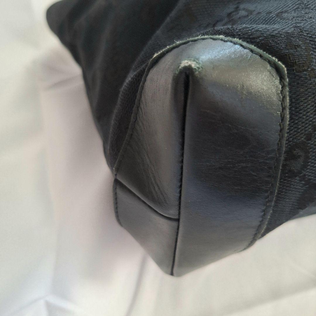 GUCCI / グッチ GG柄 トートバッグ ハンドバッグ シェリーライン 黒