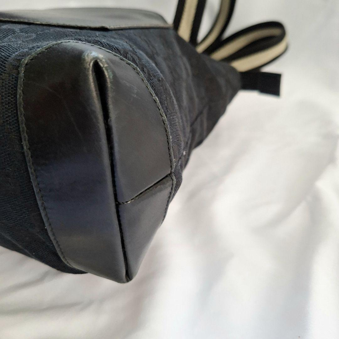 GUCCI / グッチ GG柄 トートバッグ ハンドバッグ シェリーライン 黒