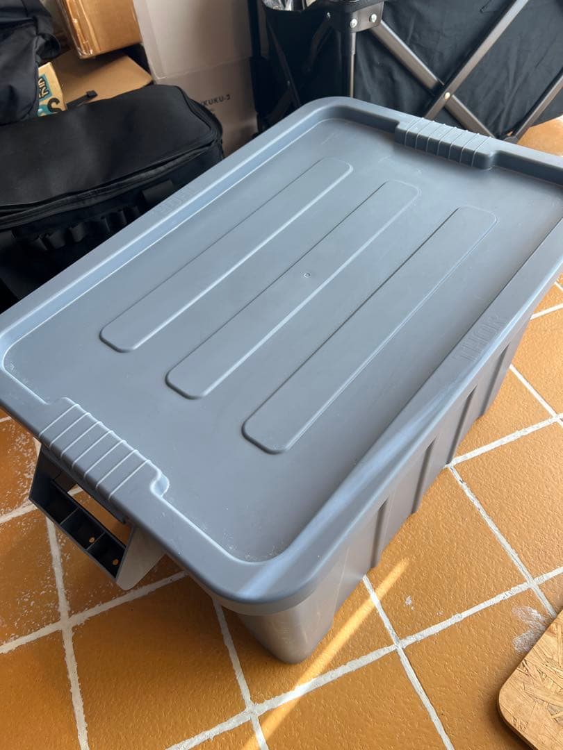 旧ロゴ THOR 収納ボックス グレー 75L 天板付き