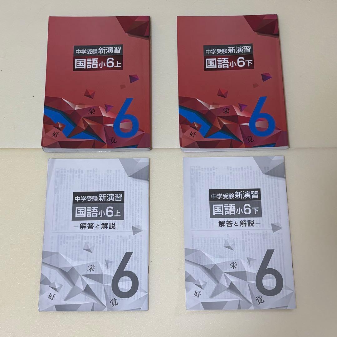 中学受験 新演習　国語　算数　社会　理科　解答と解説付属　確認テスト7冊おまけ付
