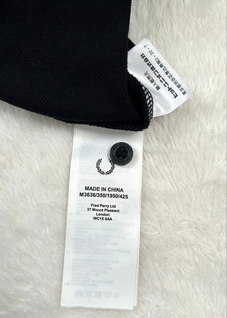 新品未使用✨フレッドペリー M3636 黒 長袖ポロシャツ Sサイズ