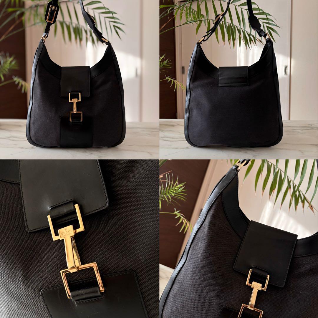 超美品 GUCCI グッチ ジャッキー レザーショルダーバッグ