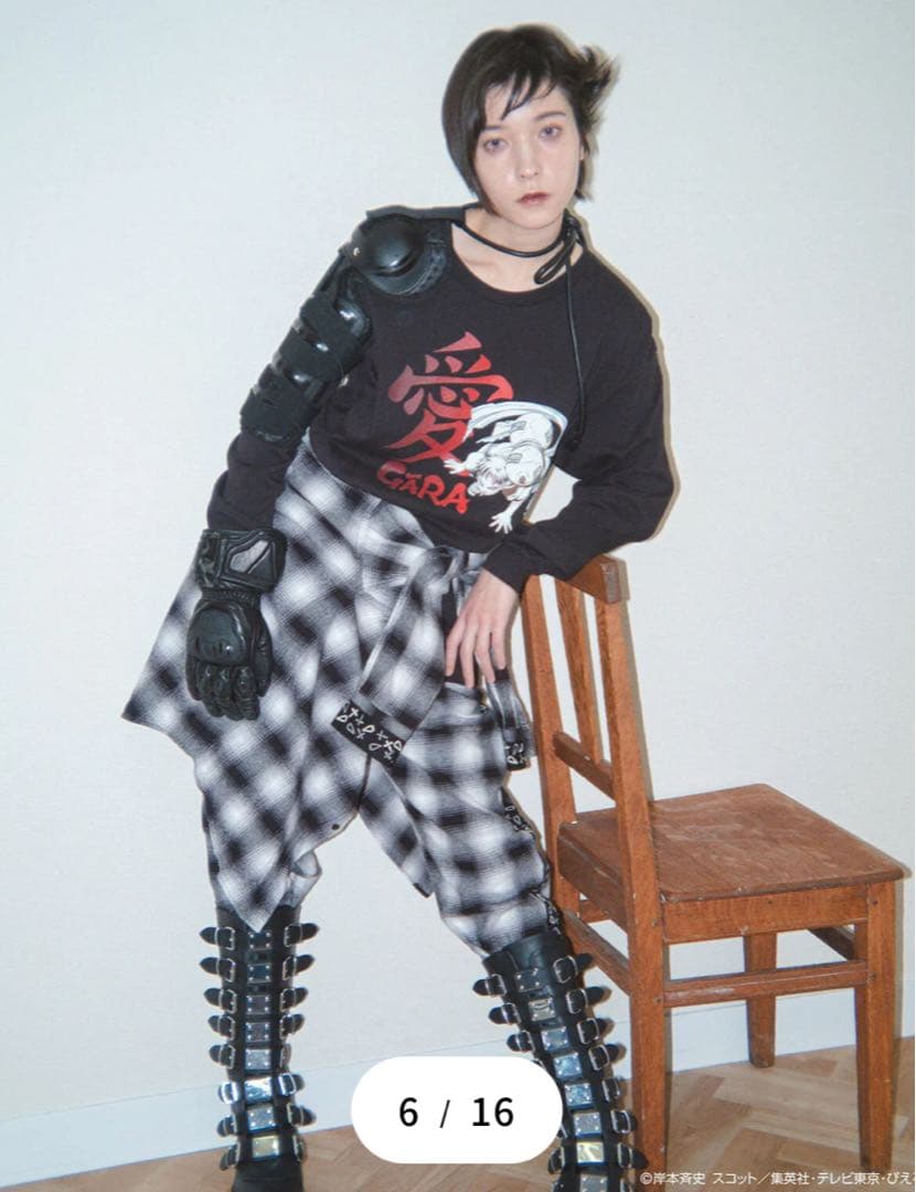 FLAGSTUFF GARA グラフィック NARUTO 我愛羅 長袖カットソー