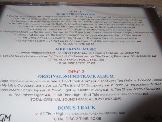 OCTOPUSSY,サントラ,2CD,新品未開封,007,限定5,000枚