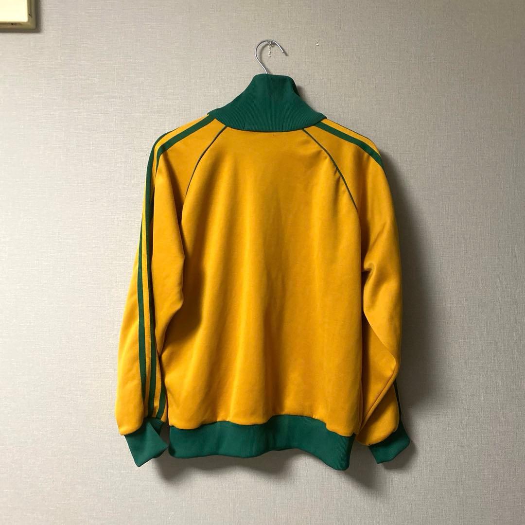 80s adidas トラックジャケット デサント イエロー×グリーン