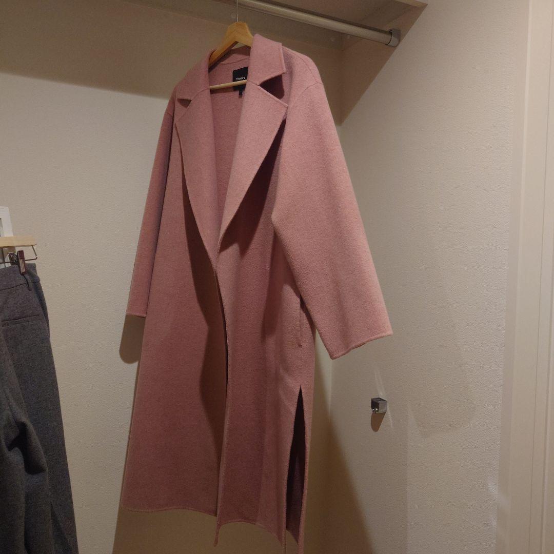 Theory ピンク ロングコート S