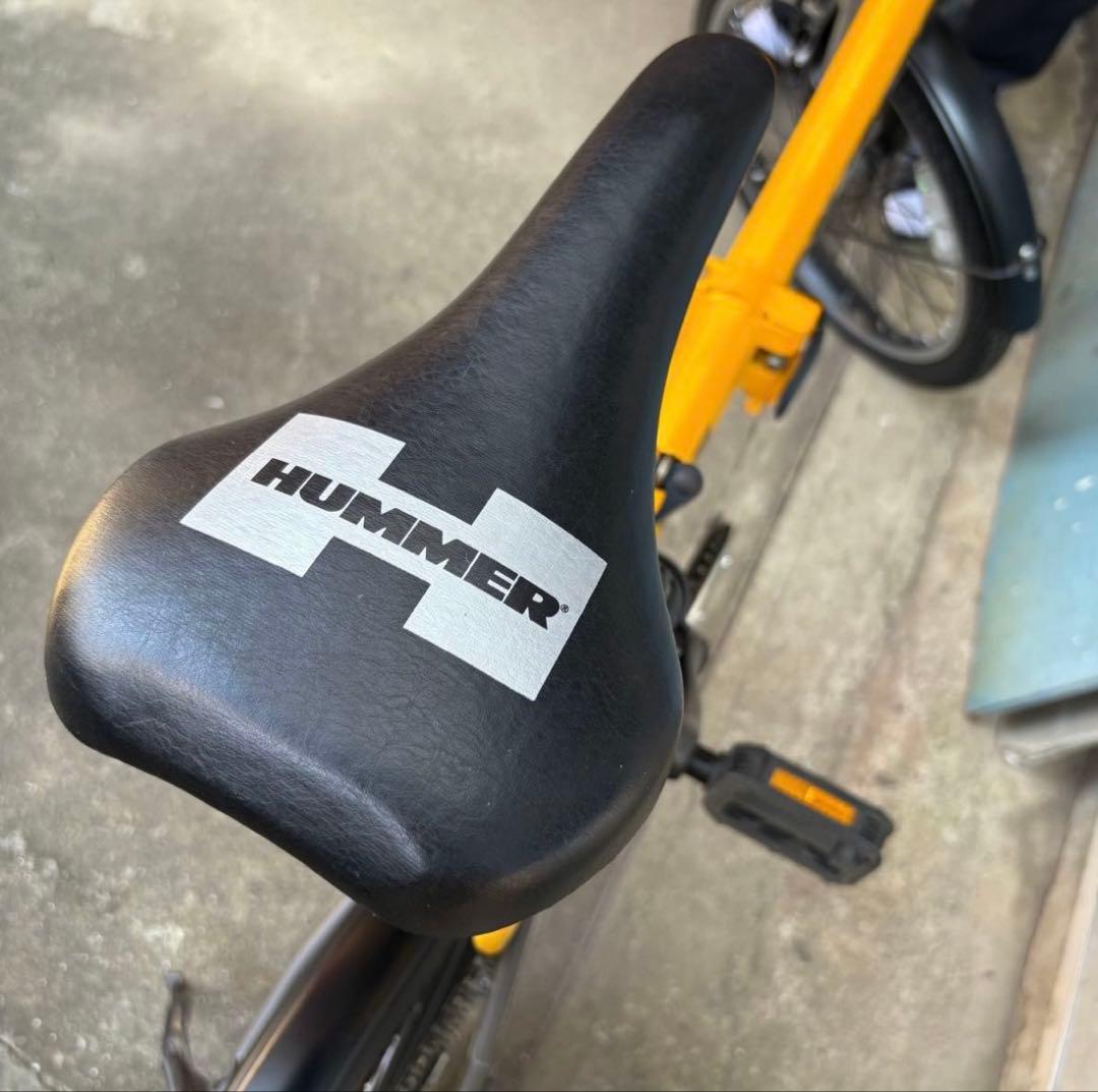 HUMMER 折りたたみ自転車 イエロー　カスタム　20インチ　引取り限定