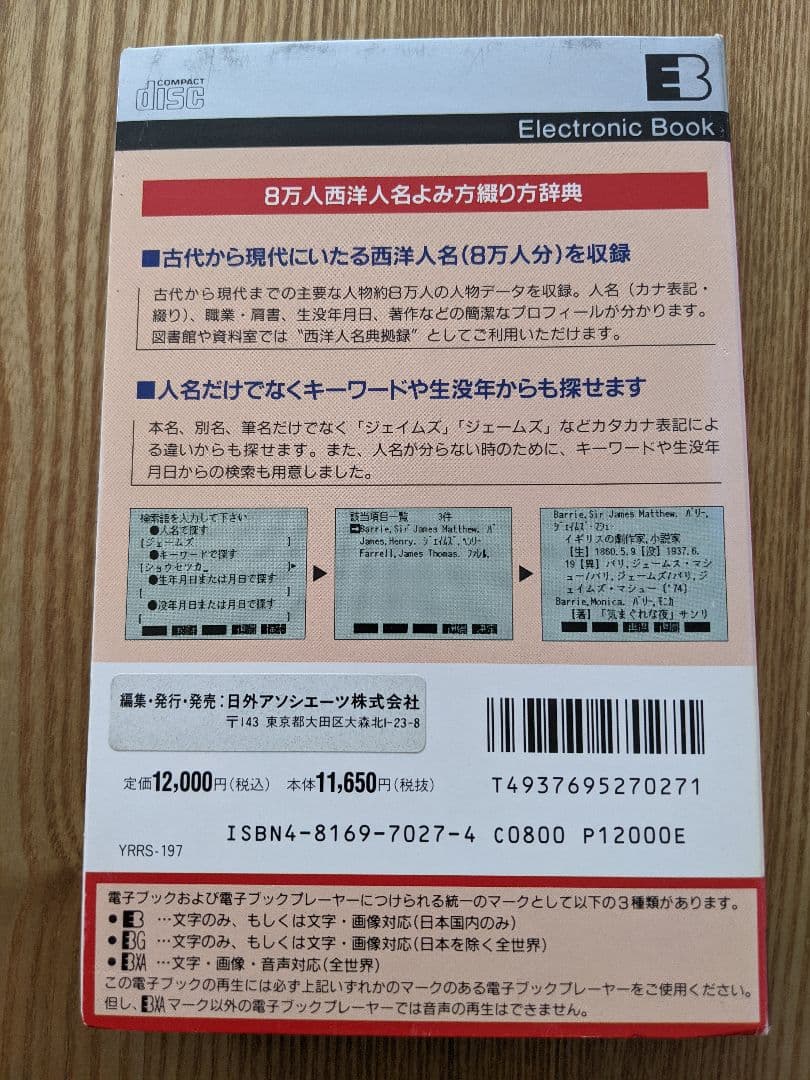 電子ブック EB ８万人西洋人名よみ方綴り方辞典