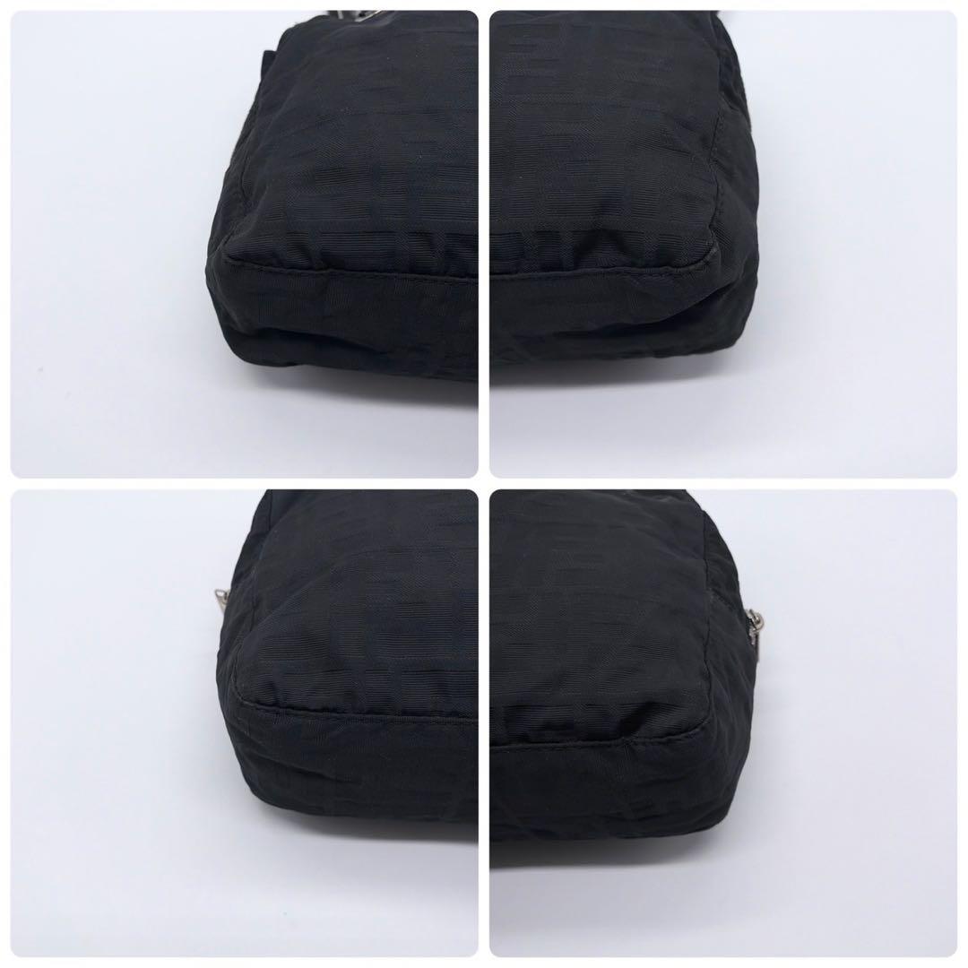 フェンディ　トートバッグ　ズッカ柄　肩がけ　ブラック　FF 黒