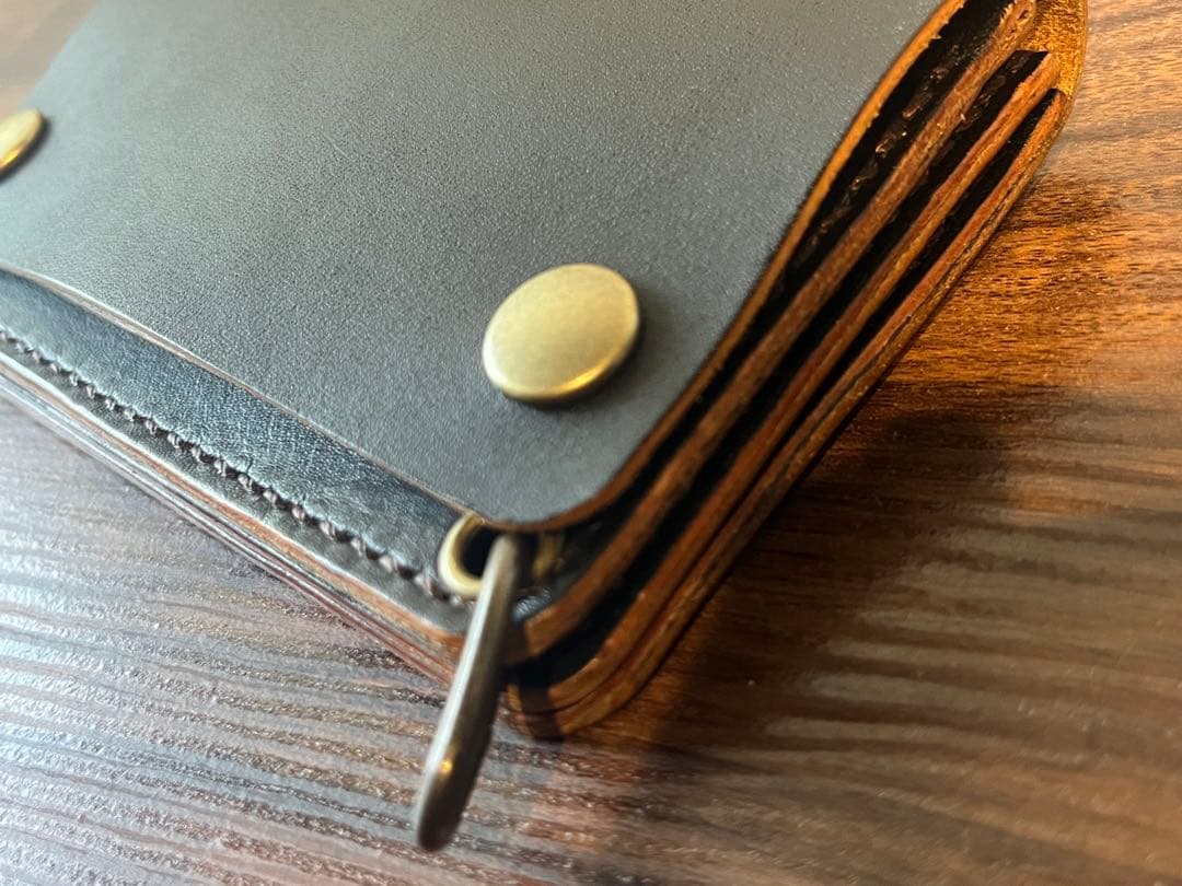 茶芯　トラッカーウォレット　栃木レザー　003