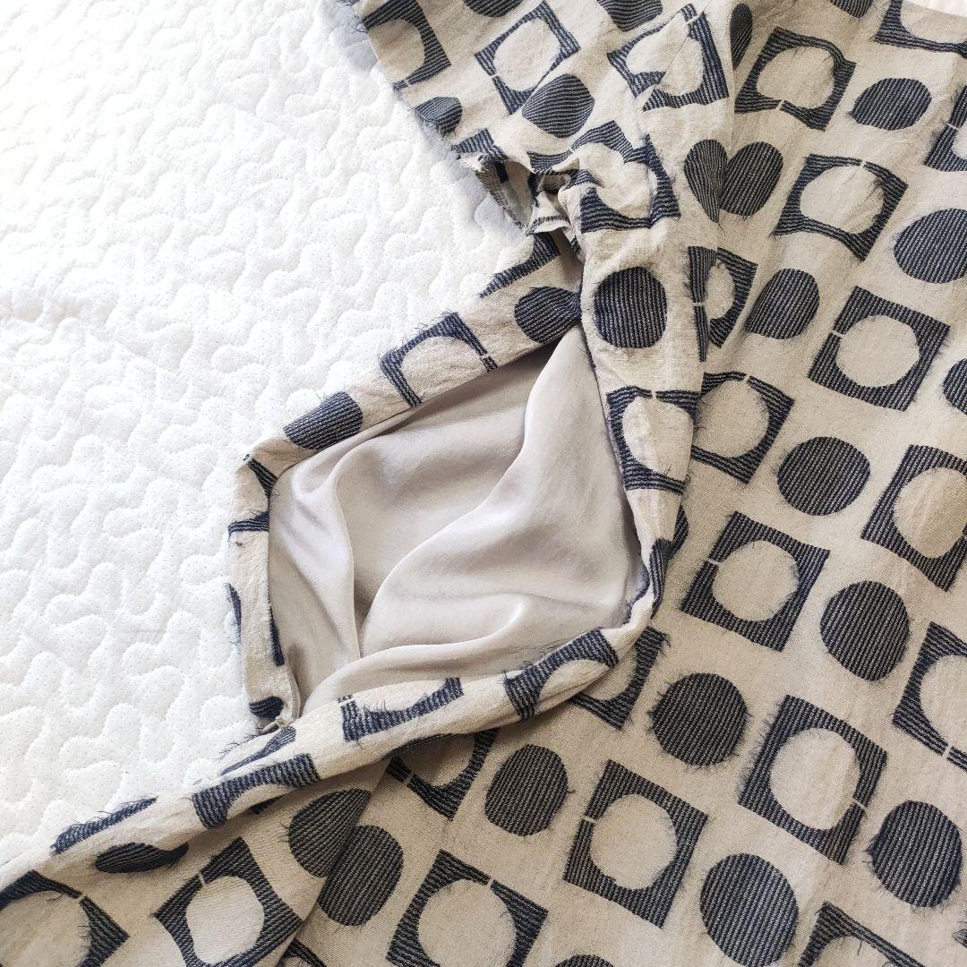 タグ付き✨ミナペルホネン　luna　リネン×シルク　アシンメトリーワンピース