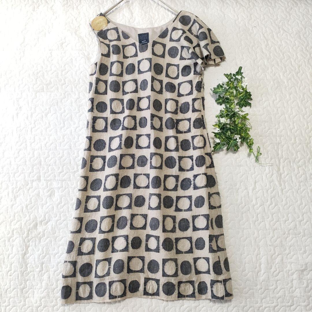 タグ付き✨ミナペルホネン　luna　リネン×シルク　アシンメトリーワンピース