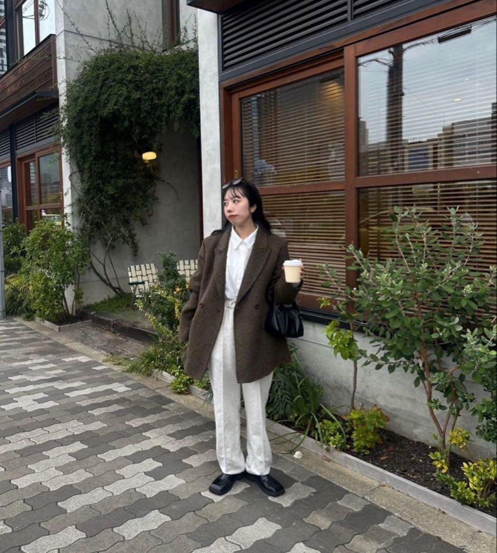 【値下げ可‼️】lawgy ハンドメイドヘリンボーンジャケットアウター