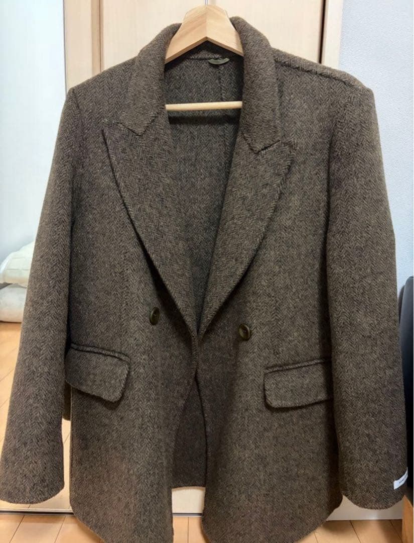 【値下げ可‼️】lawgy ハンドメイドヘリンボーンジャケットアウター