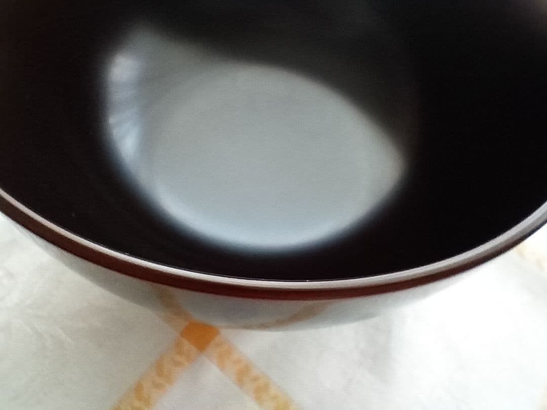 おやま椀（大）　滴生舎作　全行程浄法寺漆使用　朱・溜セット