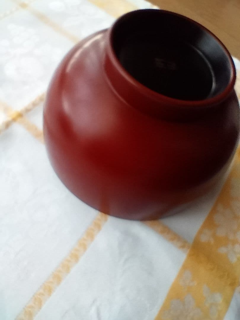 おやま椀（大）　滴生舎作　全行程浄法寺漆使用　朱・溜セット