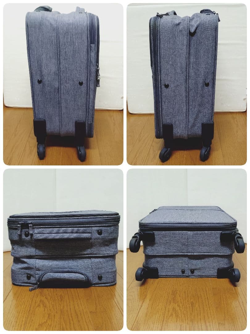 廃盤品 MUJI 無印良品 半分の厚みで収納できる キャリーケースS　機内持込可