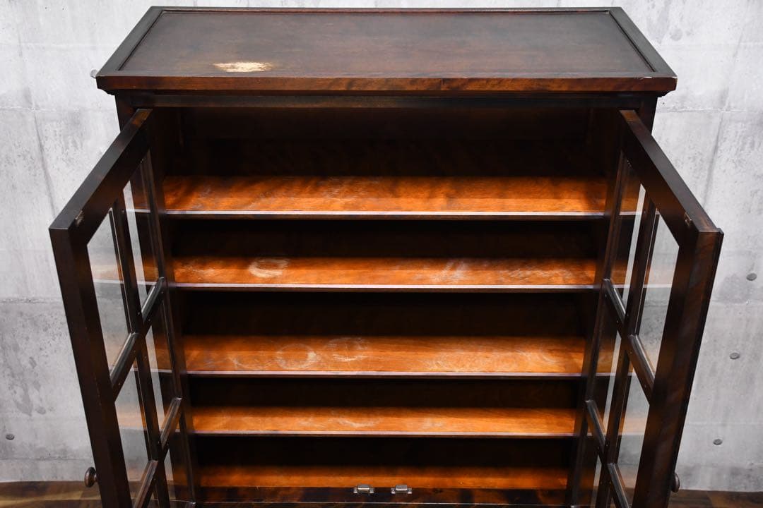 EFK23 北海道民芸家具 食器棚 W90cm カップボード カバ/樺 無垢材