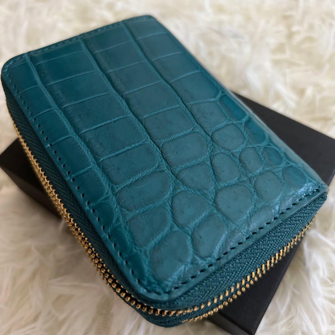 メル11865 さん専用新品　ヘンローンクロコダイルマットWファスナー小銭入れ