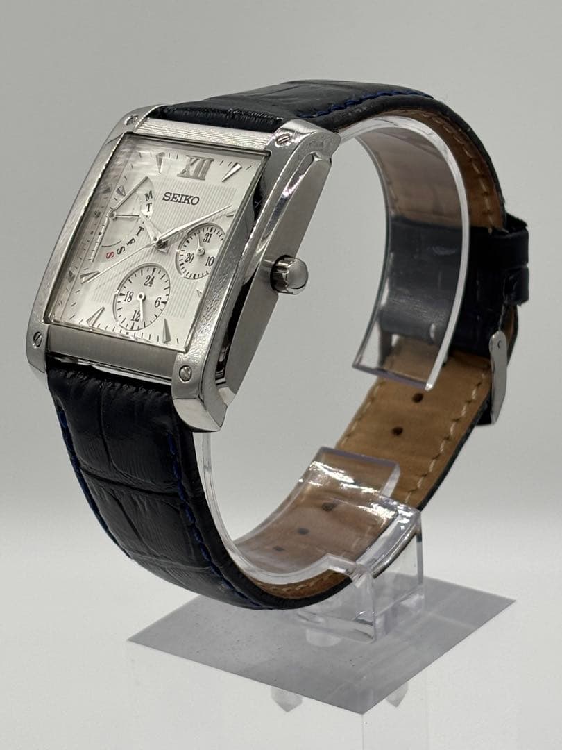 【美品】セイコー レトログラード クォーツ【5Y66-0AC0】【稼働品】メンズ