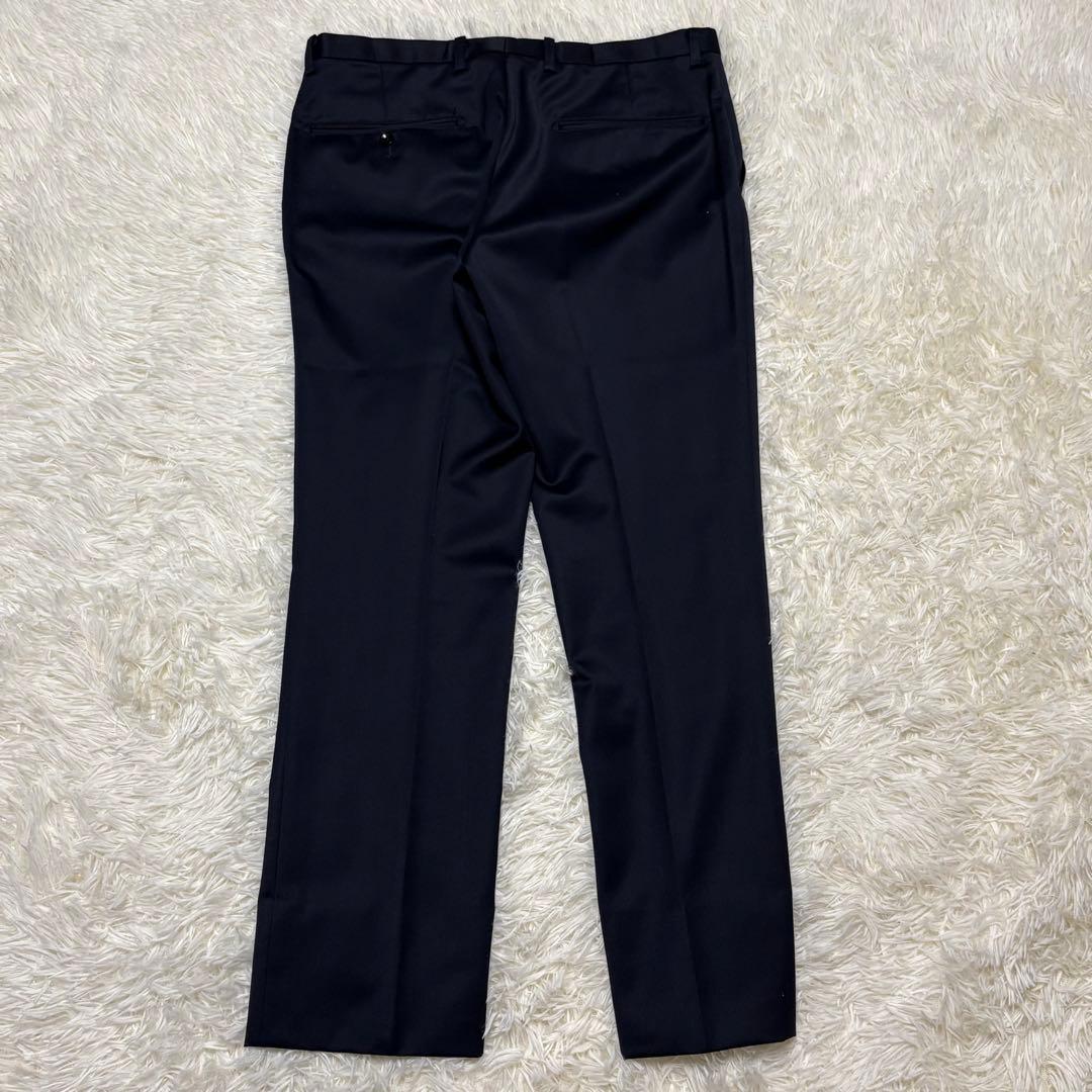 美品✨ スーツセレクト 3ピース スーツ シルク混 リバーシブル ネイビー A5