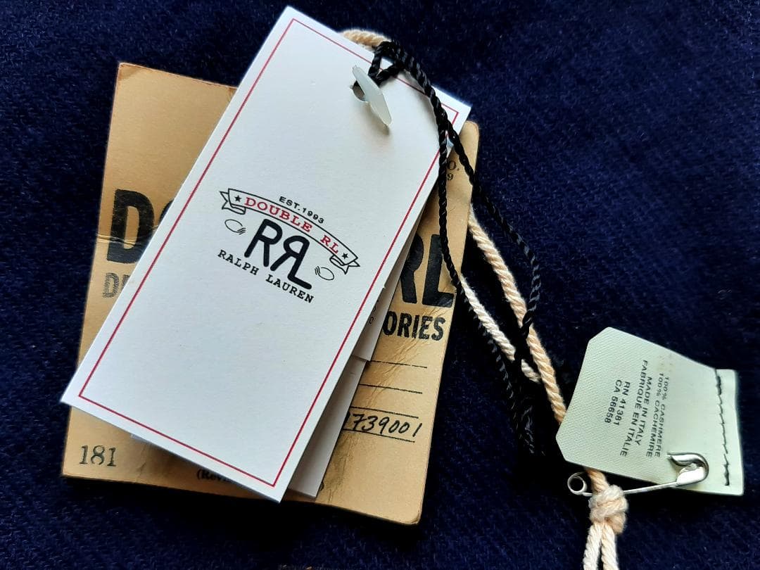 専用 新品 RRL ダブルアールエル インディゴ カシミア ストール