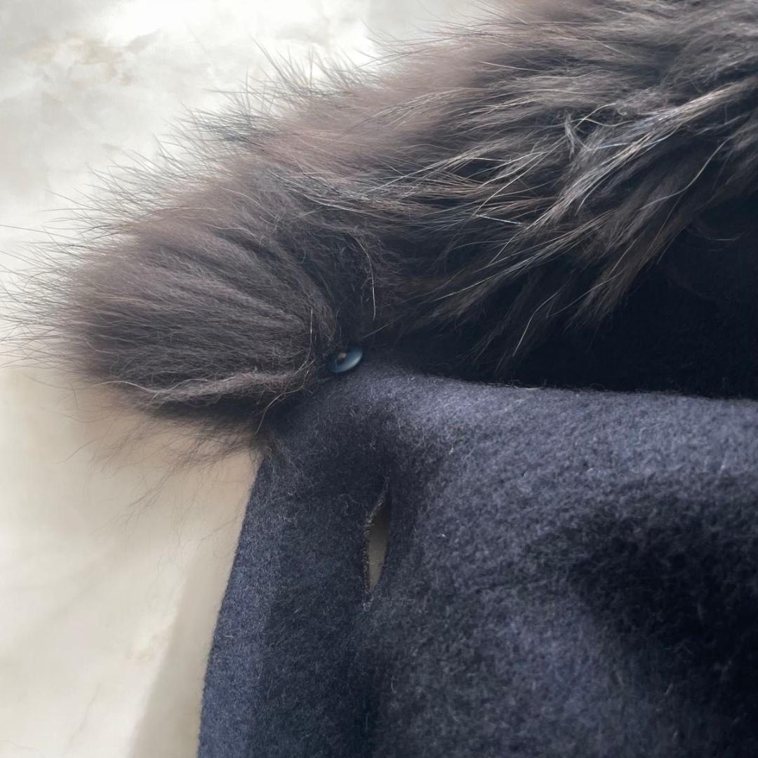 【美品】GRACE CONTINENTAL　ポンチョ　チャイニーズラクーンファー