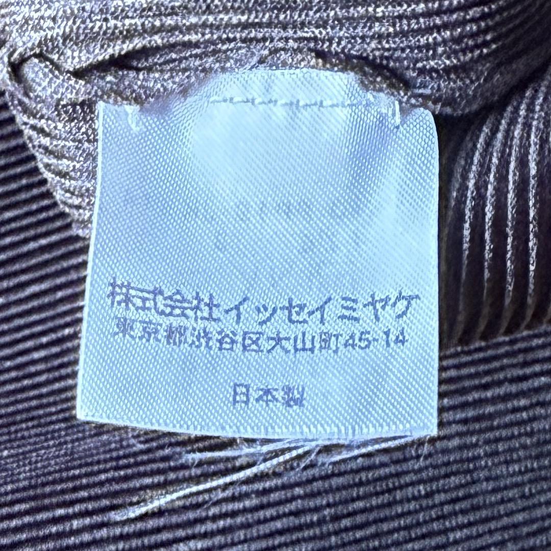 イッセイミヤケ【プリーツ プリーズ】カットソー長袖／こげ茶