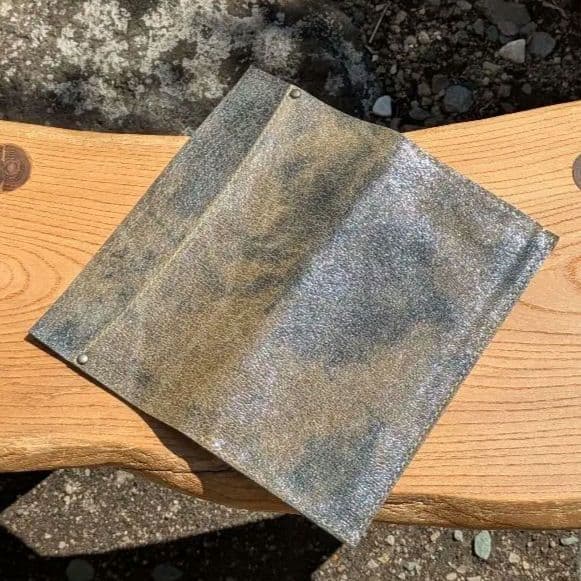 長財布　本革　クラッキングレザー　ハンドメイド　薄型ウォレット　軽い