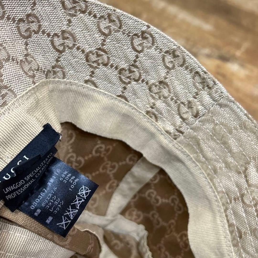 GUCCI グッチ GG柄 キャンバス ハット 030367