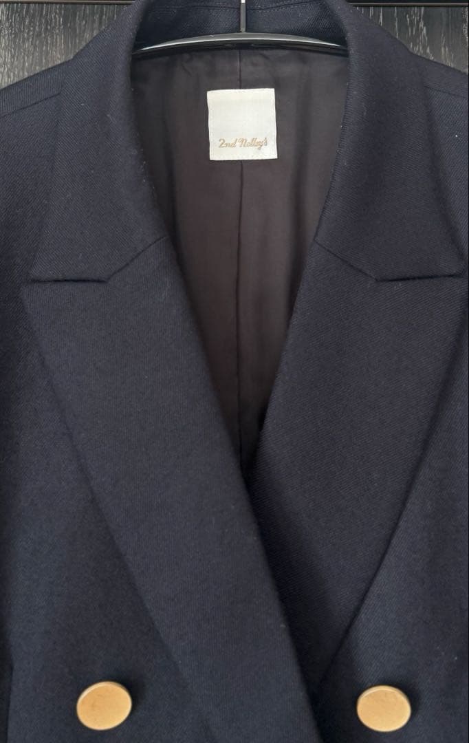 2ndノーリーズ ウール 紺ブレザー ジャケット ネイビー