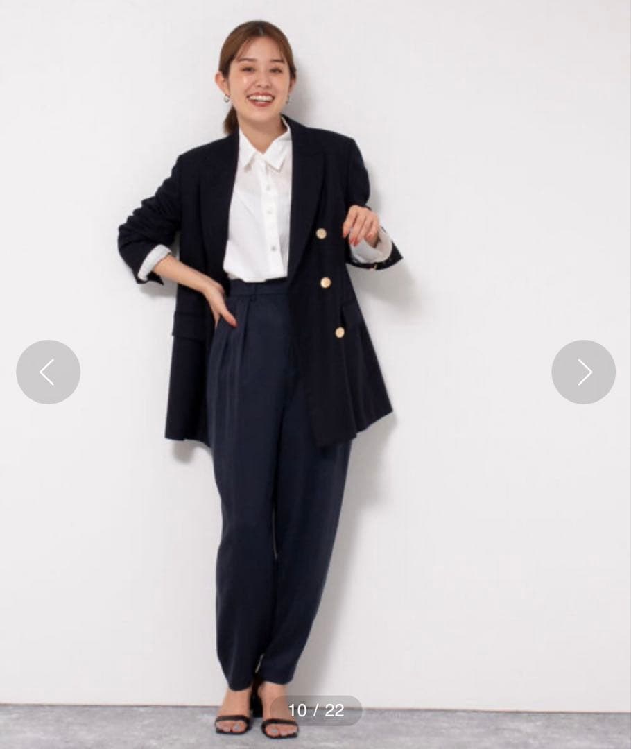 2ndノーリーズ ウール 紺ブレザー ジャケット ネイビー