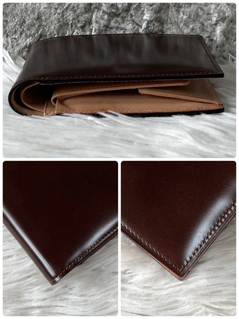 【新品未使用】フライングホース　コードバン　レザー　二つ折り財布