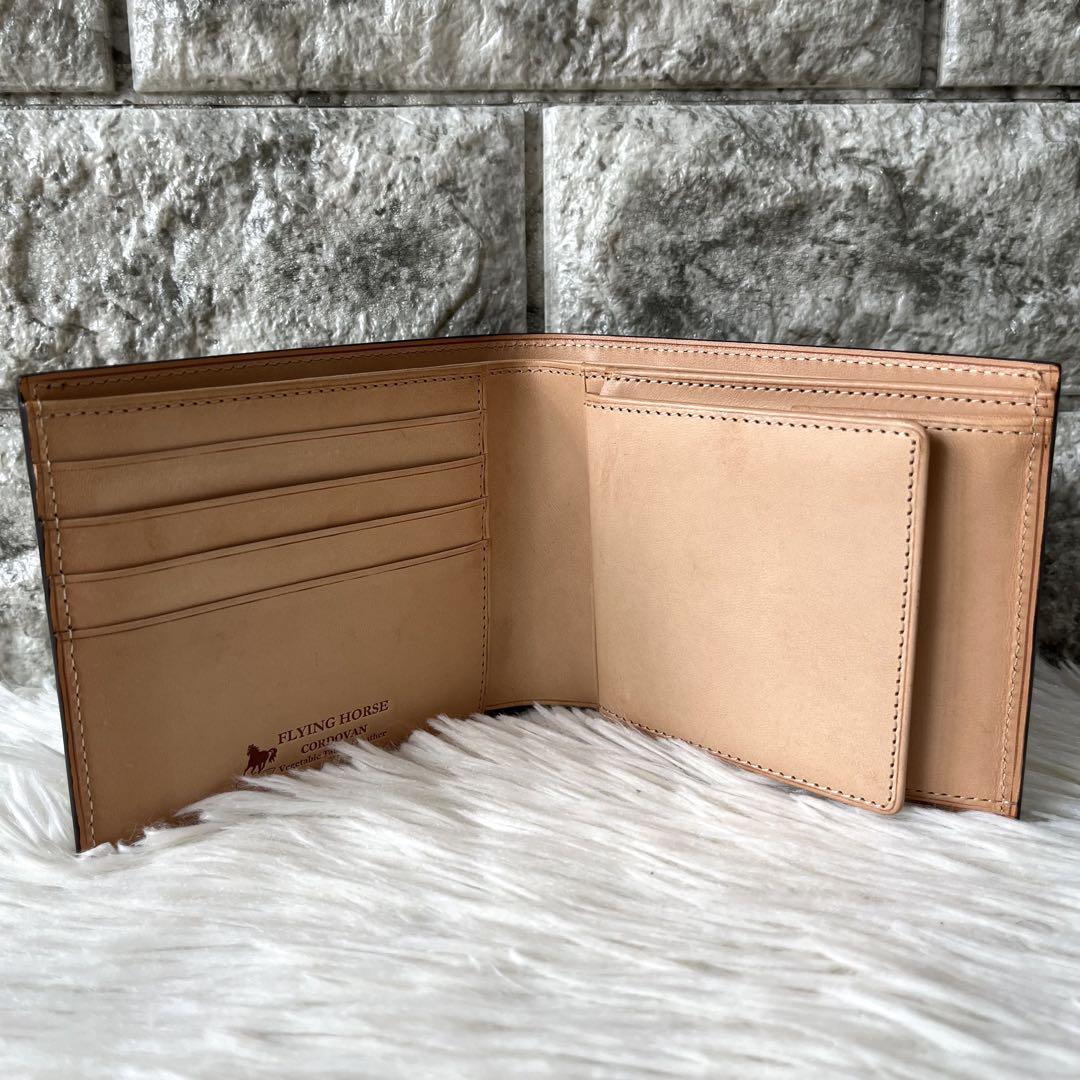 【新品未使用】フライングホース　コードバン　レザー　二つ折り財布