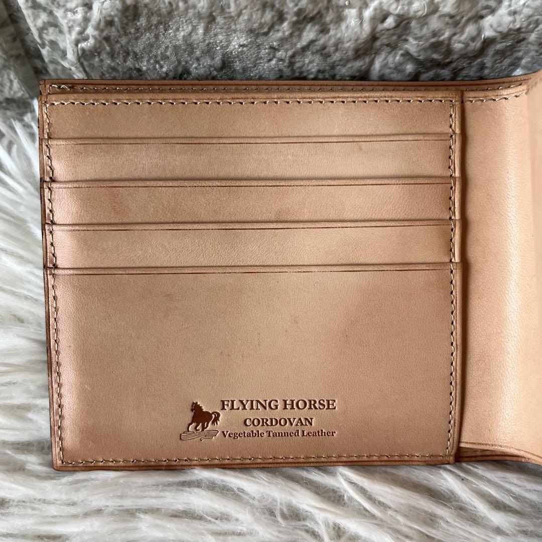 【新品未使用】フライングホース　コードバン　レザー　二つ折り財布